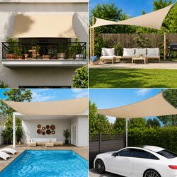High-Quality Rectangular Sunshade Sail 3x4 m Anthracite