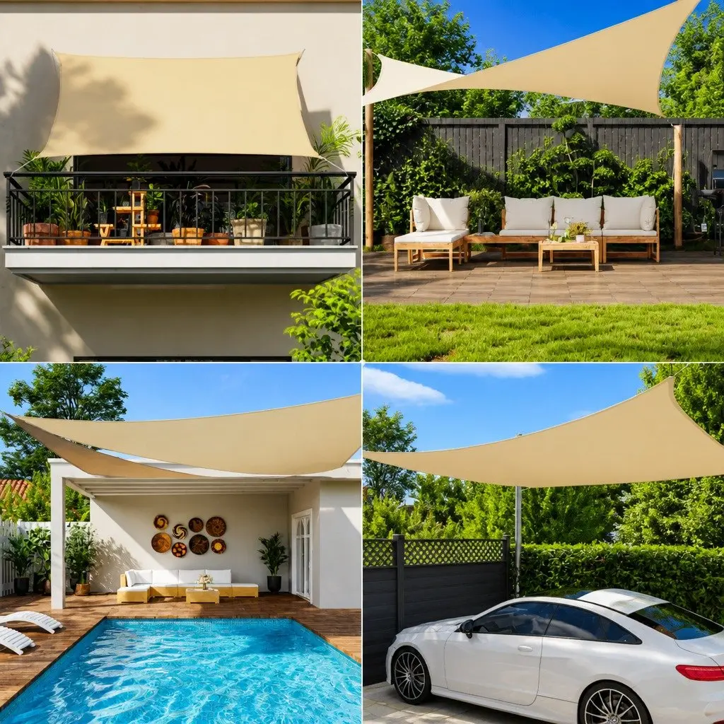Triangular Sunshade Sail for Outdoor Protection