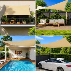 Triangular Sunshade Sail Outdoor Garden Terrace Patio UV Protection Oxford