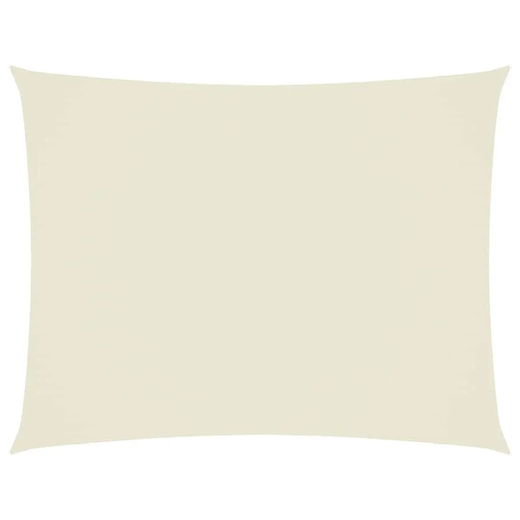 Cream Rectangular Sunshade Sail 4x5 m for Outdoor Use