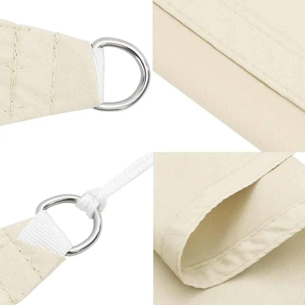 Cream Rectangular Sunshade Sail 4x5 m for Outdoor Use