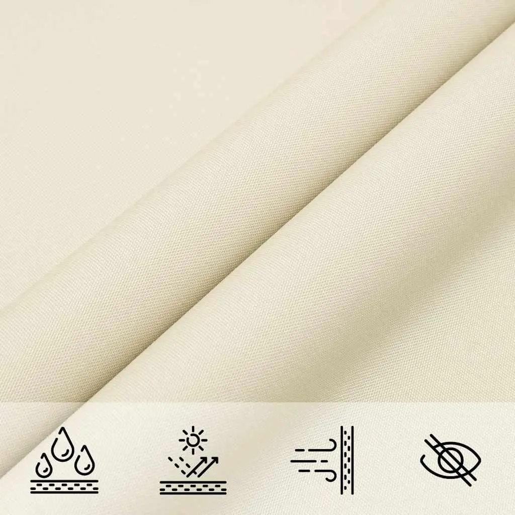 Cream Rectangular Sunshade Sail 4x5 m for Outdoor Use
