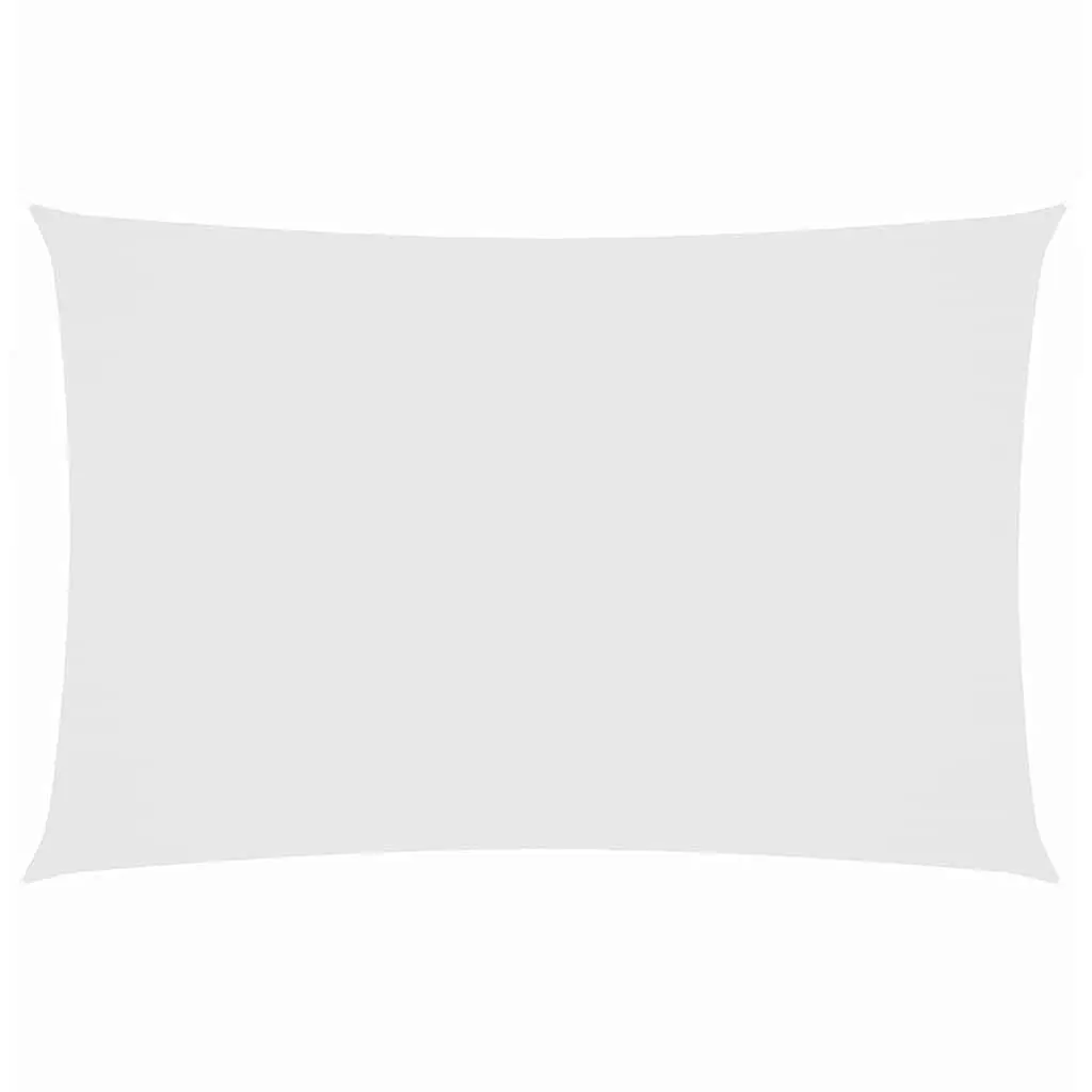 Rectangular Sunshade Sail PU Coated Oxford Fabric 2x5 m White