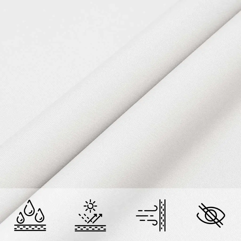 Rectangular Sunshade Sail 3x4 m White Oxford Fabric