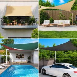 Durable Rectangular Sunshade Sail 3x4.5m for Outdoors