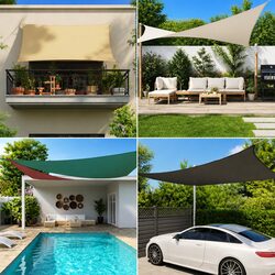 Durable Rectangular Sunshade Sail 3x5m for Outdoor Use