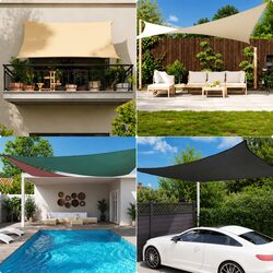 Durable Rectangular Sunshade Sail 3.5x5 m in White