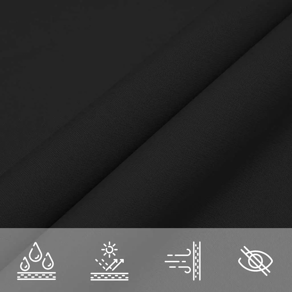 Rectangular Sunshade Sail Black 2x2.5m Mould Resistant PU Coated Oxford Fabric Outdoor Garden Patio Shade