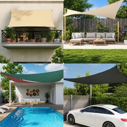 Premium Rectangular Sunshade Sail 2.5x4m for Outdoors