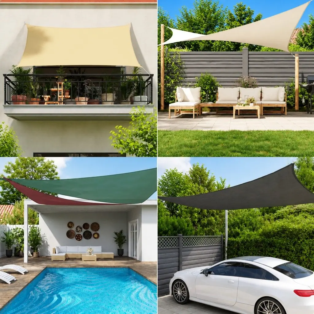 Rectangular Sunshade Sail 3x6m for Outdoors
