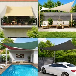 Durable Rectangular Sunshade Sail 3x6m for Outdoors