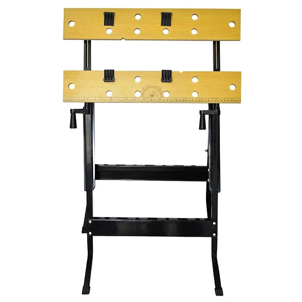 Foldable Workbench MDF Yellow Portable