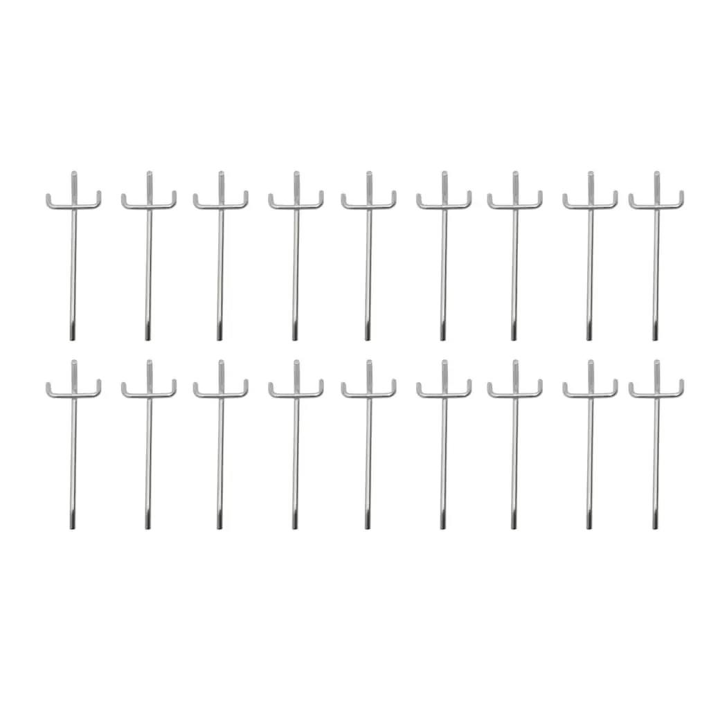 Tool Holder Pegboard 3 Panels Garage Workshop Storage Organiser with 18 Hooks