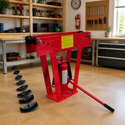 16-Ton Hydraulic Tube Rod Pipe Bender with 8 Dies Quick-Change Shoes Gas Water