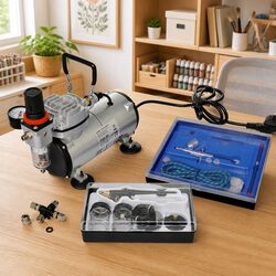 Exceptional Airbrush Compressor Set with Dual Guns