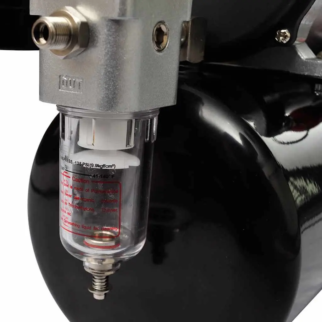 Airbrush Compressor Set Oil-Free Mini Piston with 3 Litre Air Tank 3 Spray Guns Professional Art