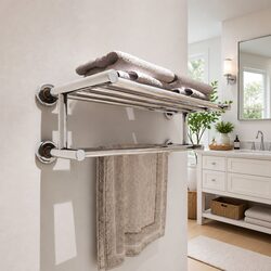 Premium Stainless Steel Wall-Mounted Towel Rack with 6 Tubes