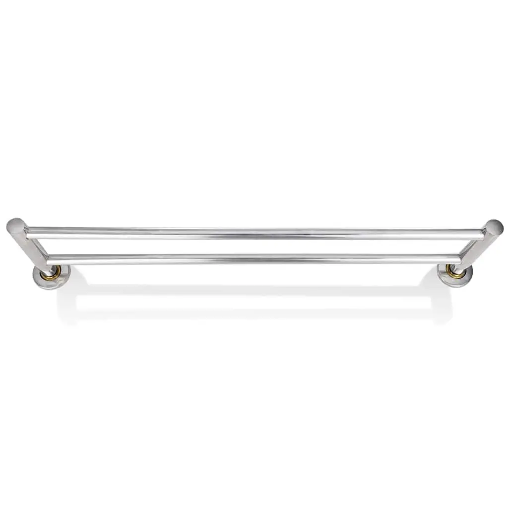 Silver Wall Mounted Towel Rack with 2 Tubes