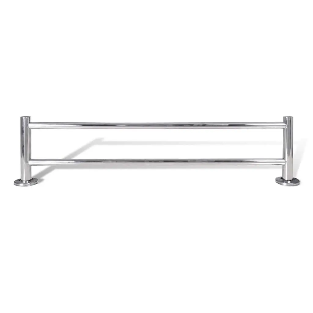 Silver Wall Mounted Towel Rack with 2 Tubes