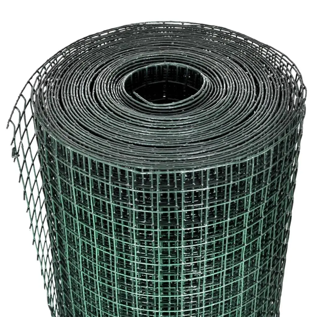 Green Wire Mesh Fence Panel 10x1m for Poultry