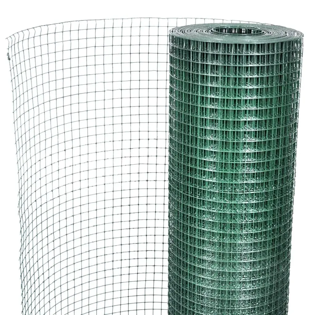 Green Wire Mesh Fence Panel 25x1m for Poultry