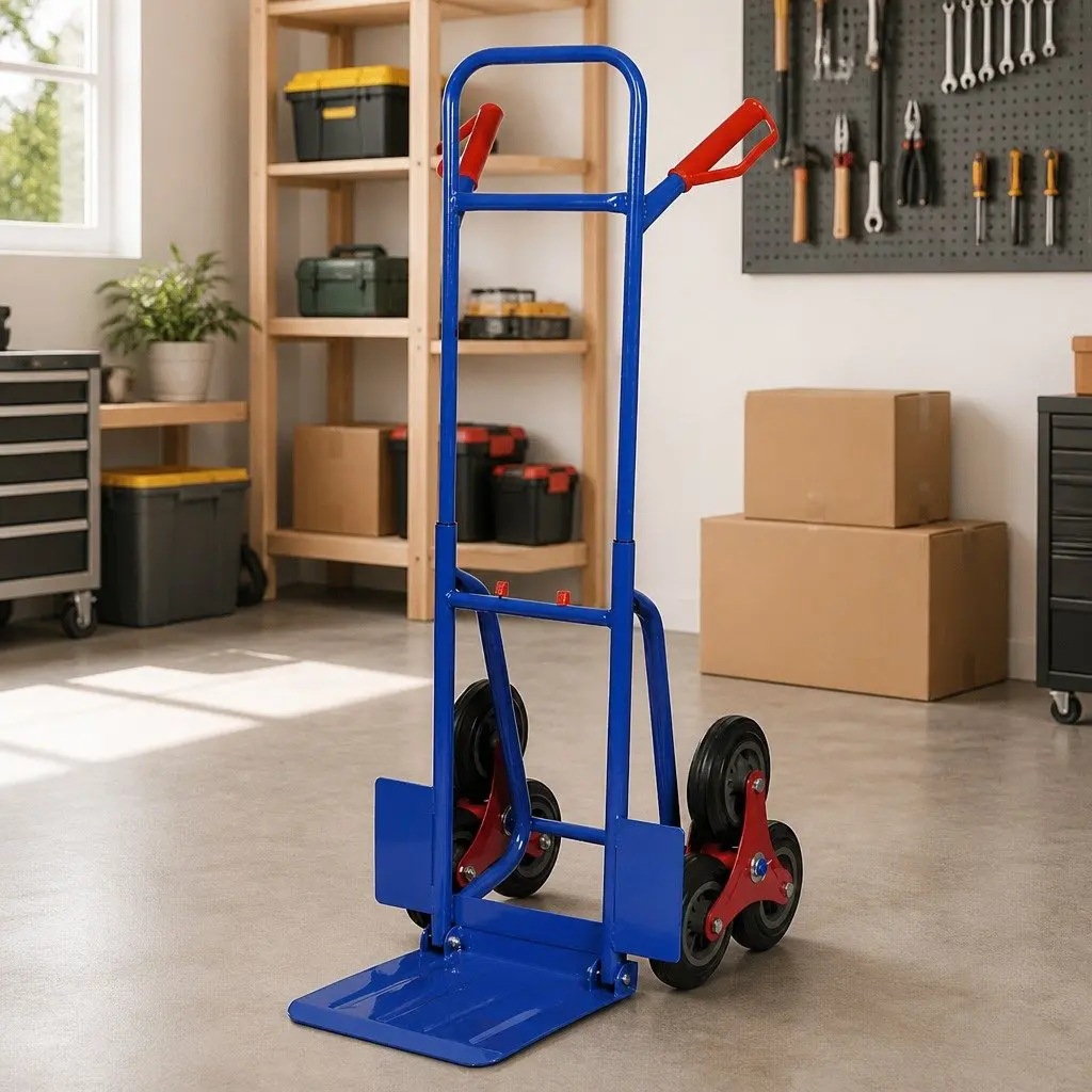 Green Folding Sack Truck with 6 Wheels for Easy Transport