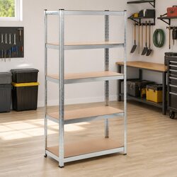 Durable 5-Layer Anthracite Steel Storage Shelf