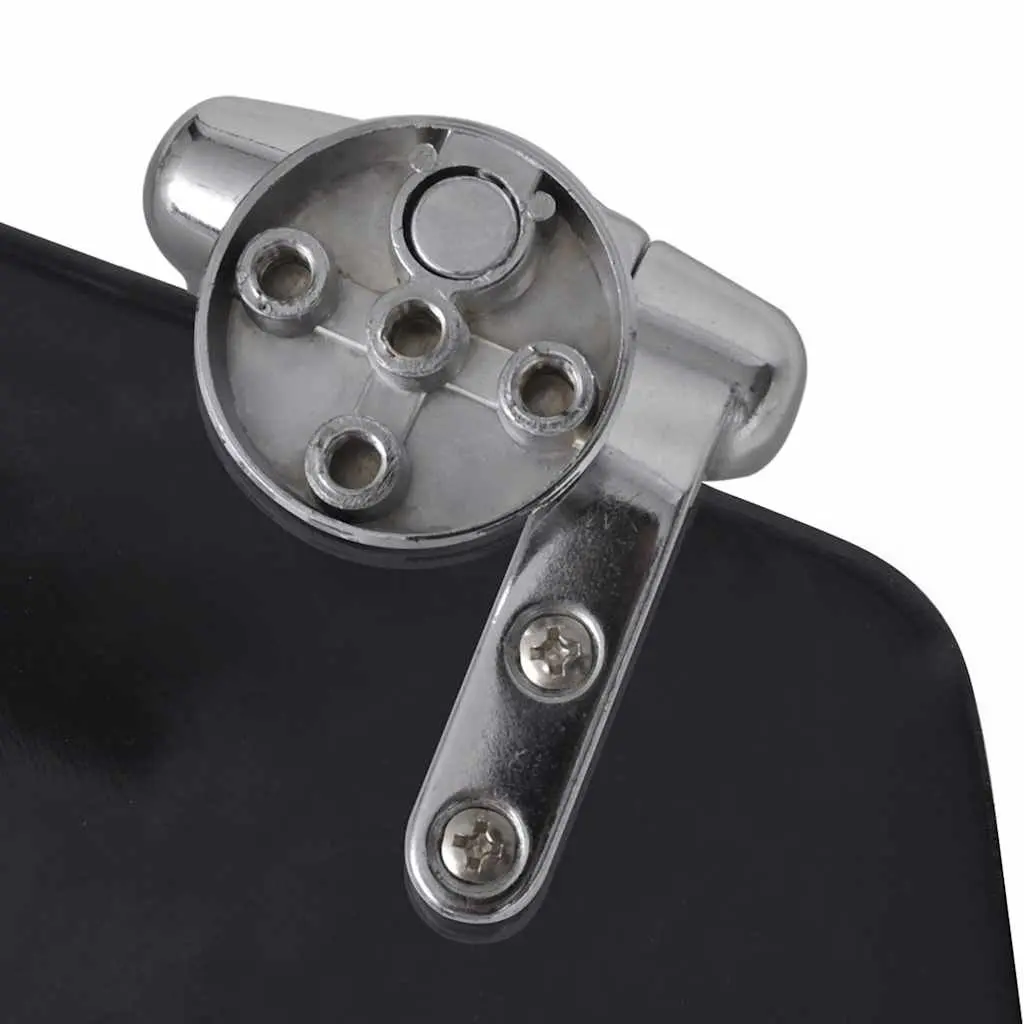Black Toilet Seat with Soft Close and Adjustable Hinges