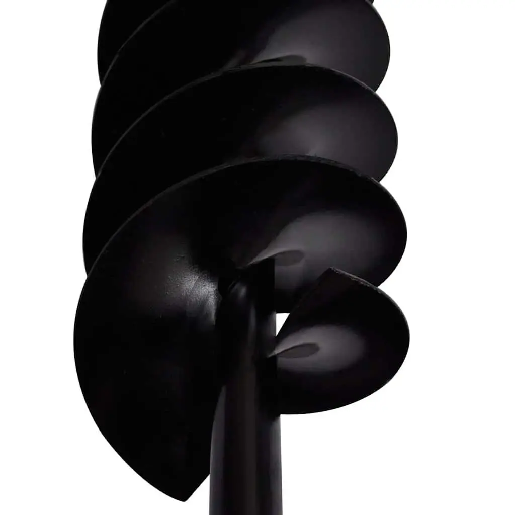 Ground Drill Auger Bit Steel 80mm Black Double Spirals