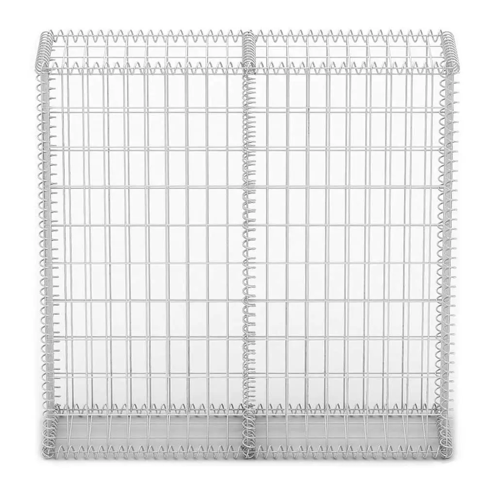 Gabion Basket Galvanised Steel 100 x 100 x 30 cm Silver