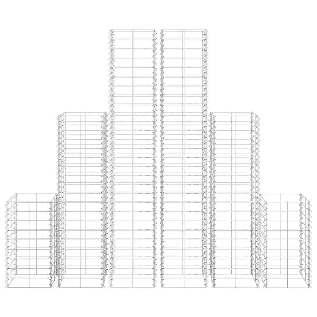 6-Piece Gabion Basket Set for Strong Garden Barriers