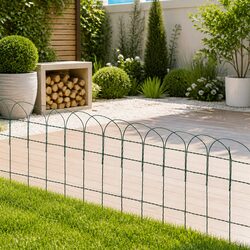 Decorative Green Garden Border Fence Edging 10 m
