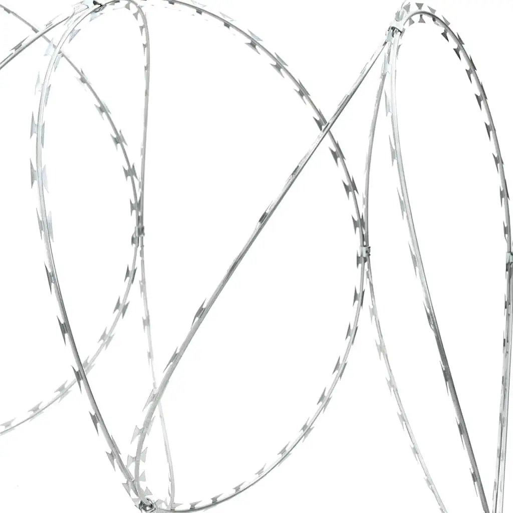 60m Galvanised Steel Razor Wire Helical Roll for Security