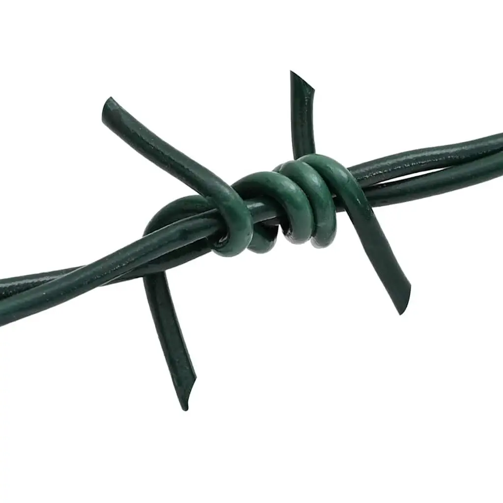 Barbed Wire Roll Powder-coated Iron 100m Silver