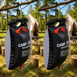 20L Black Solar Camp Shower for Outdoor Use