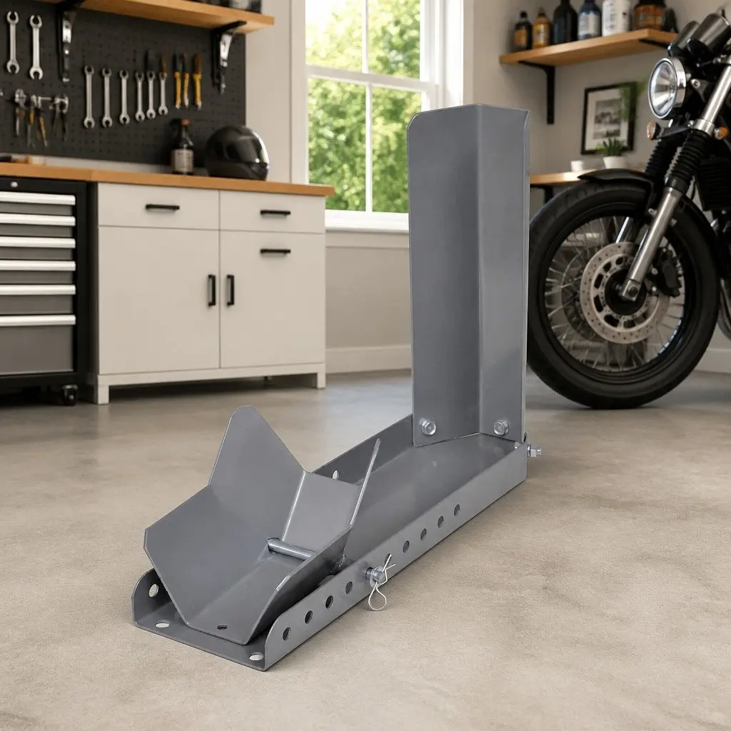 Orange Motorcycle Wheel Stand with 10 Holes for Stability