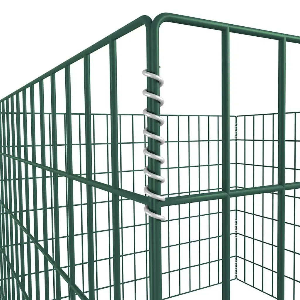 Garden Composter Square Mesh Powder-coated 100x100x70cm Green