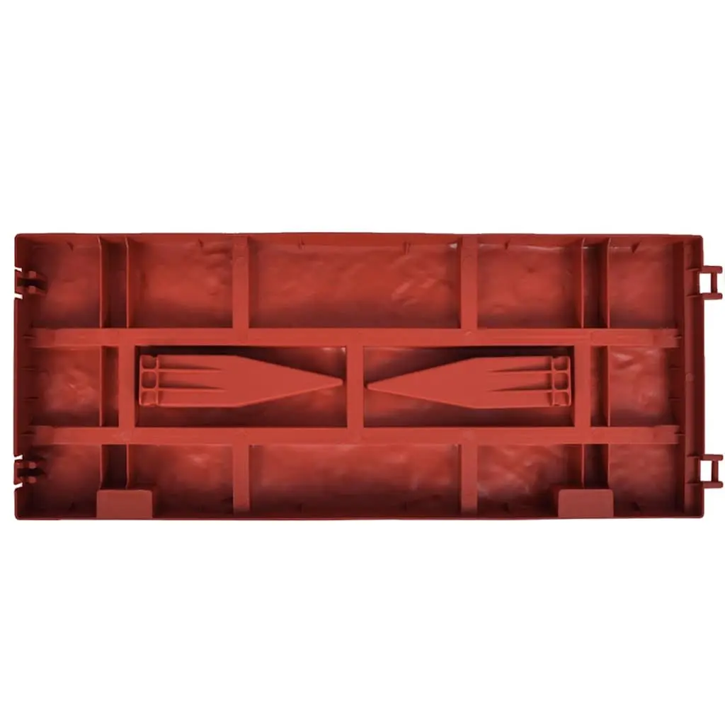 Garden Lawn Divider Edging Border 11 pcs Red Decorative Partition Flower Bed
