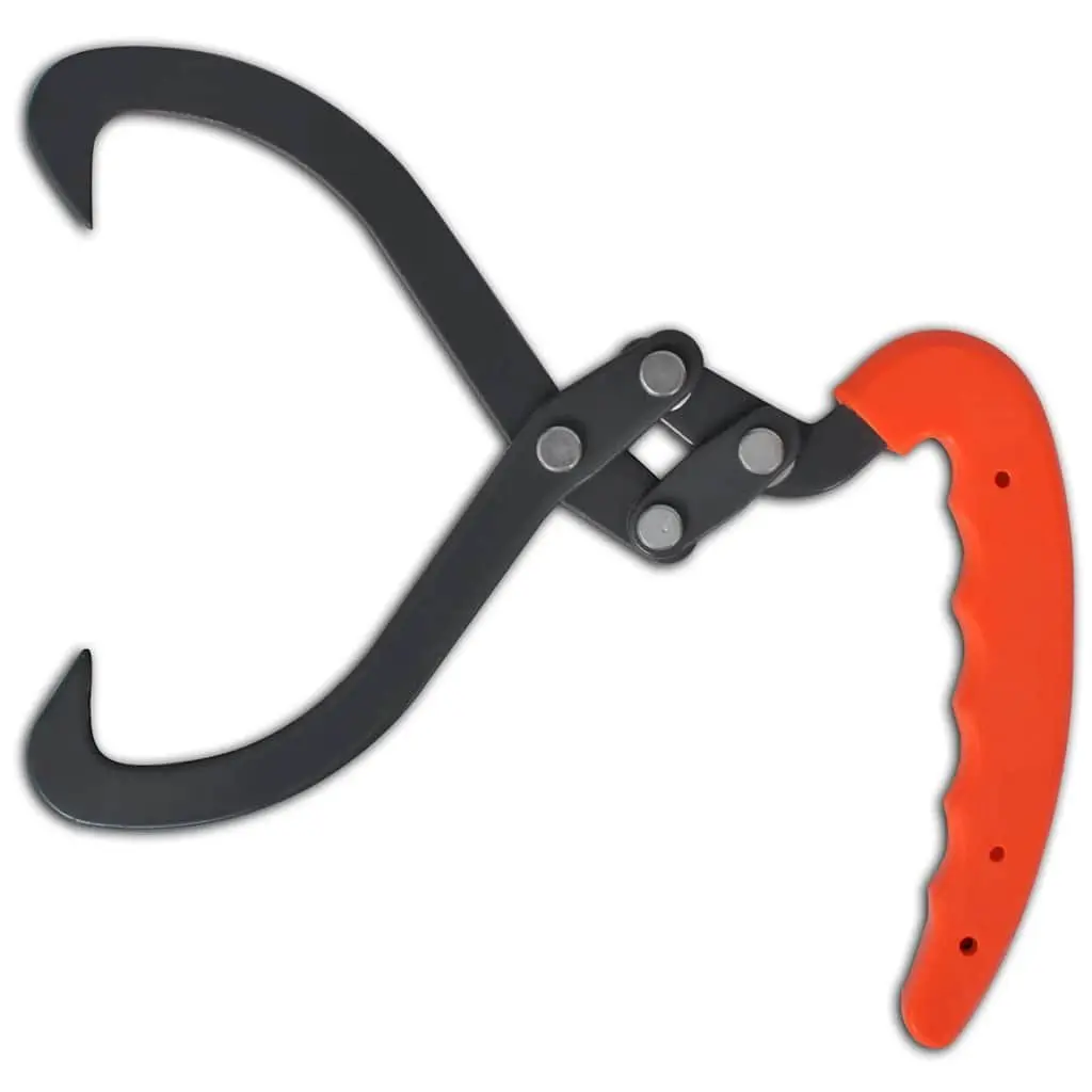 Log Tongs with Ergonomic Handle and Sharp Hooks