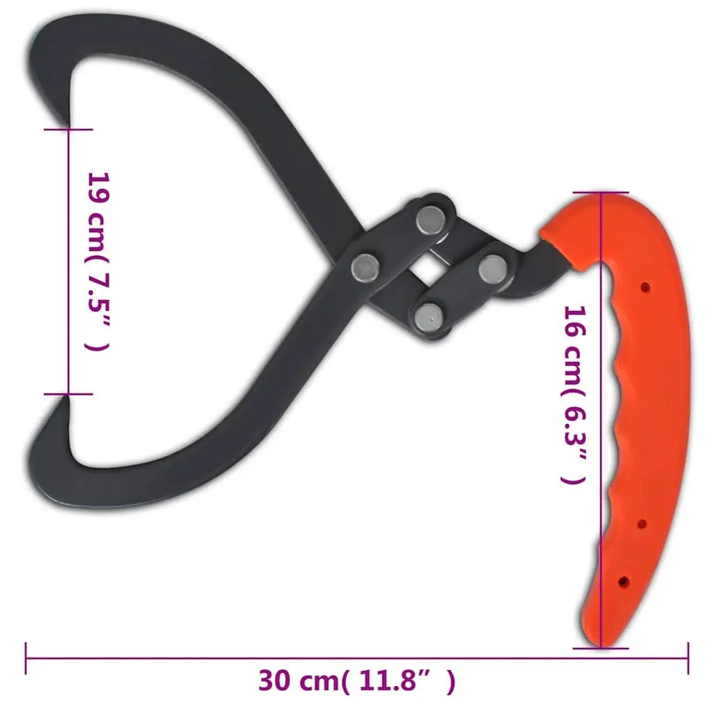 Log Tongs with Ergonomic Handle and Sharp Hooks