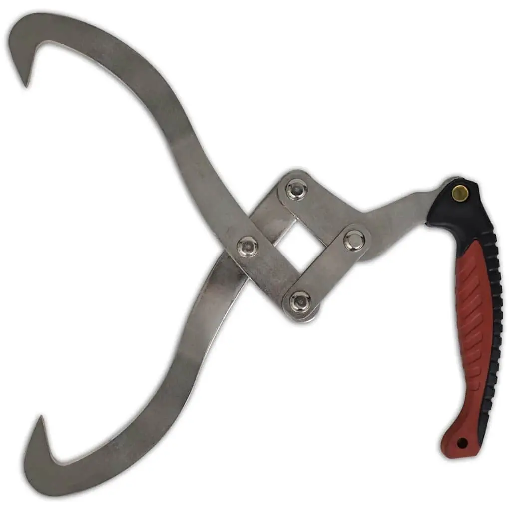 Log Tongs with Ergonomic Handle Firewood Stacking Lifting Tool 2 Piece Set