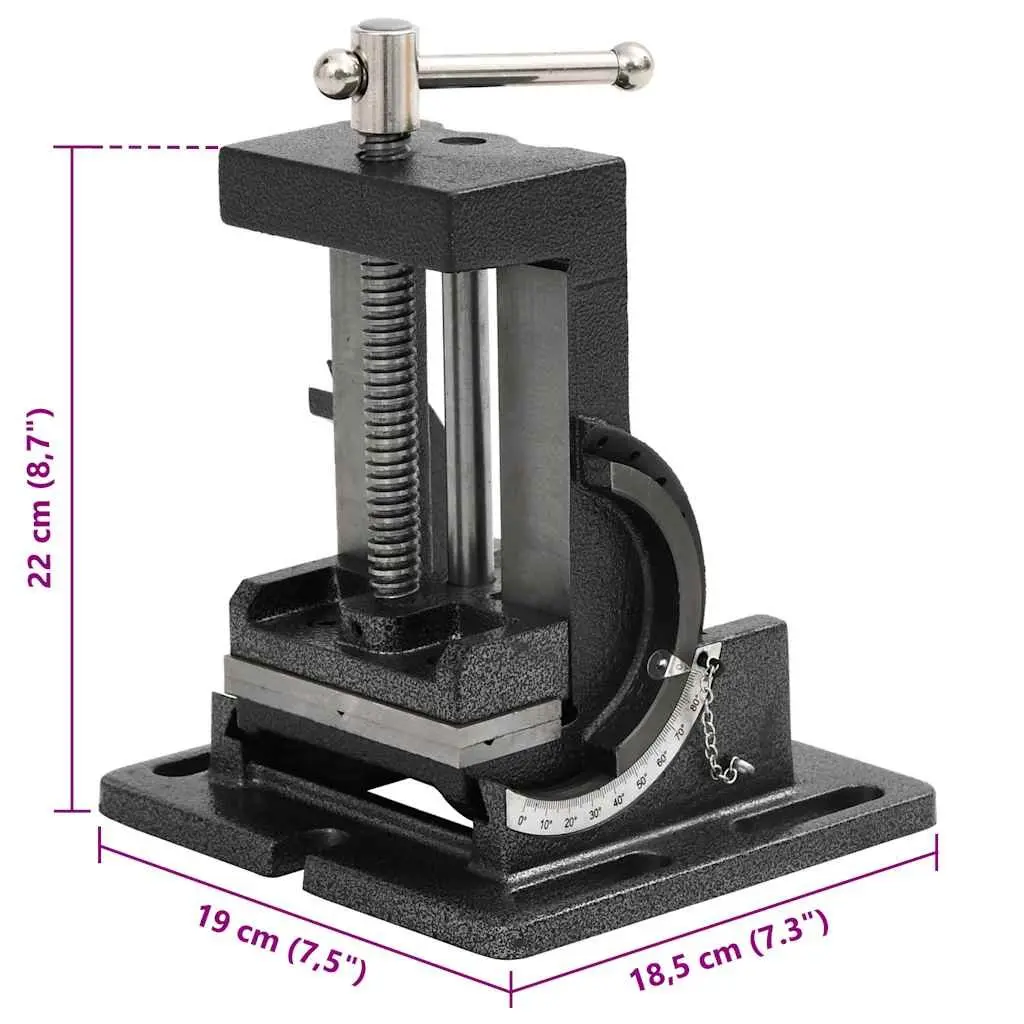 Manually Operated Tilting Drill Press Vice 110mm