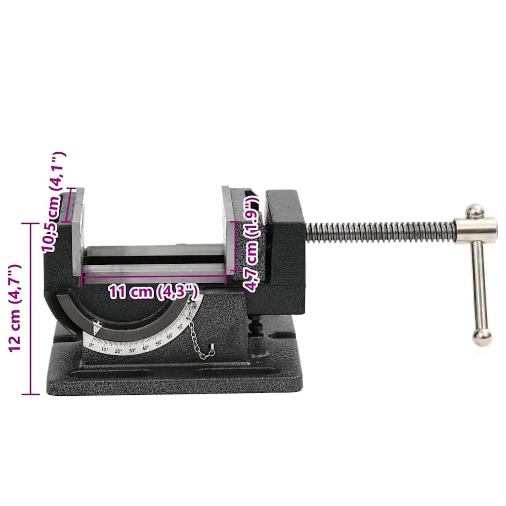 Manually Operated Tilting Drill Press Vice 110mm