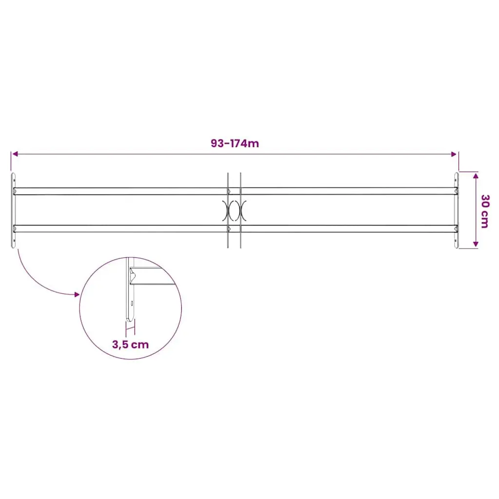 Silver Adjustable Window Security Grille 2 Crossbars
