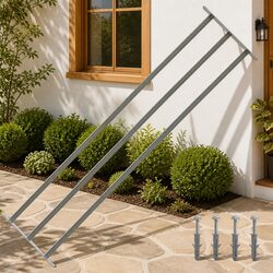 Silver Adjustable Security Grille Window with 3 Crossbars