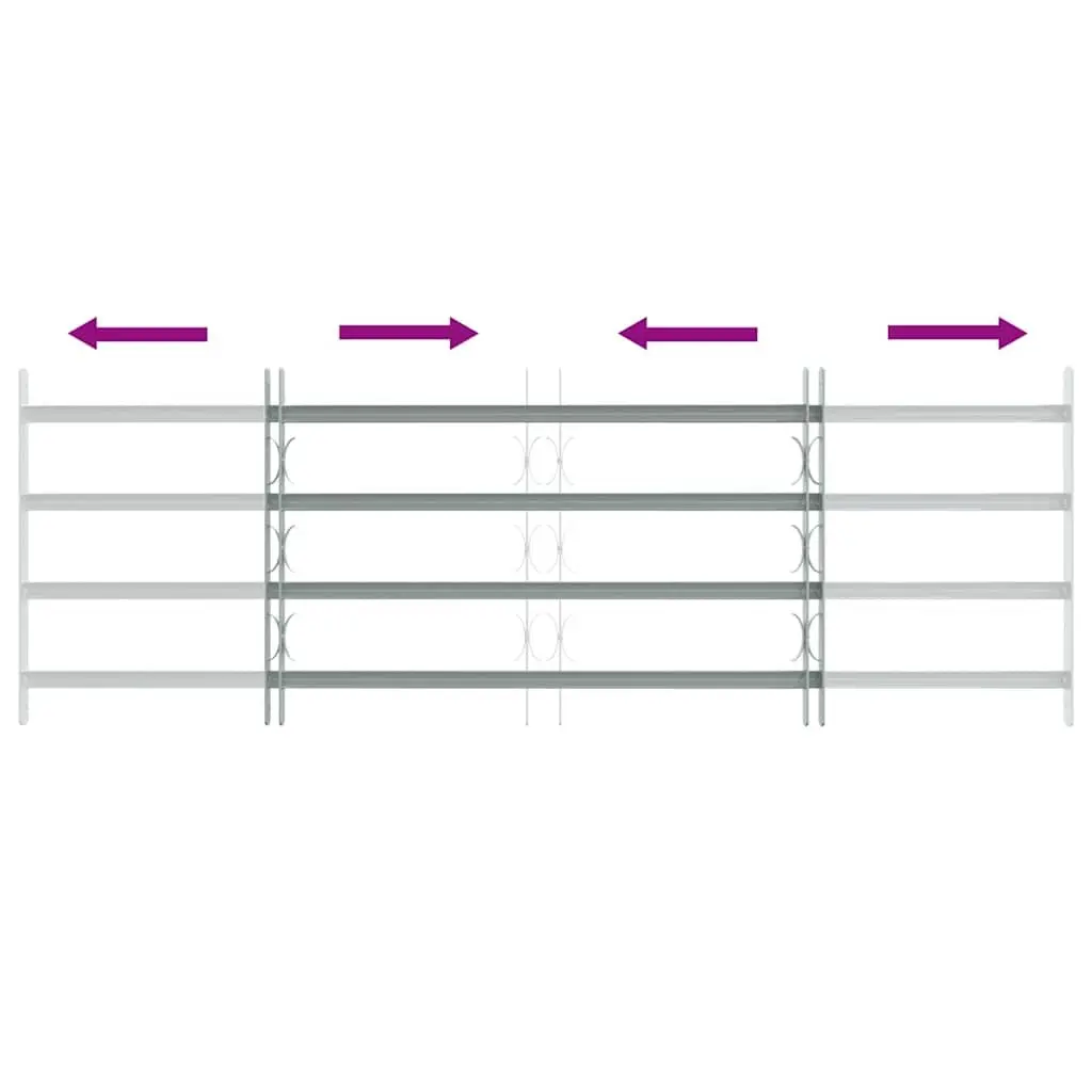 Adjustable Security Grille with 4 Crossbars