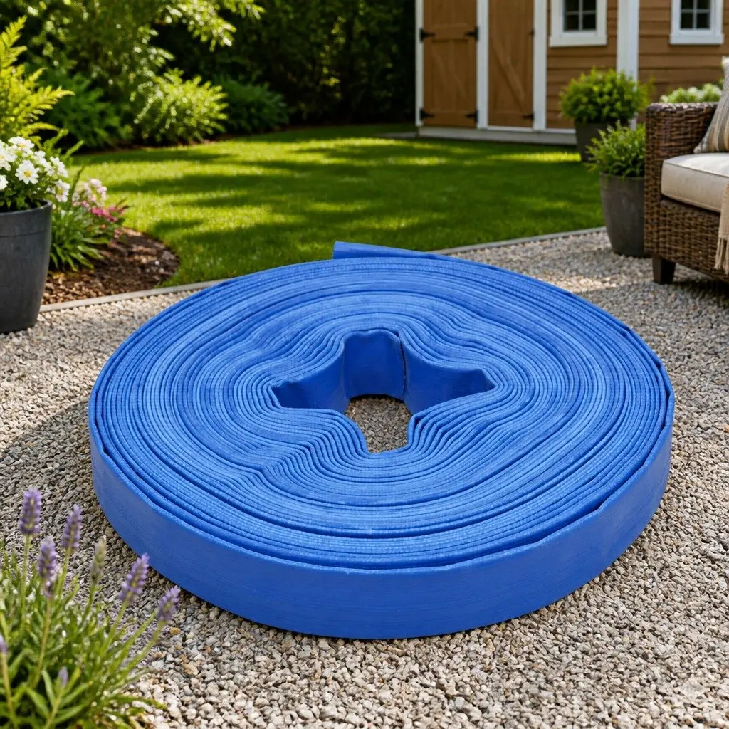 25 m 1" PVC Flat Hose for Water Pump Needs