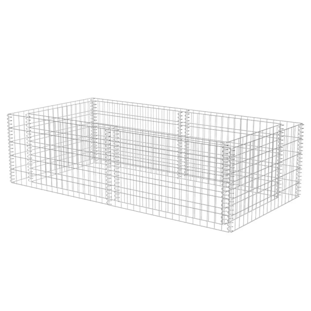 Gabion Planter Silver Garden Border Raised Bed Flower Patio Outdoor Fence Panel