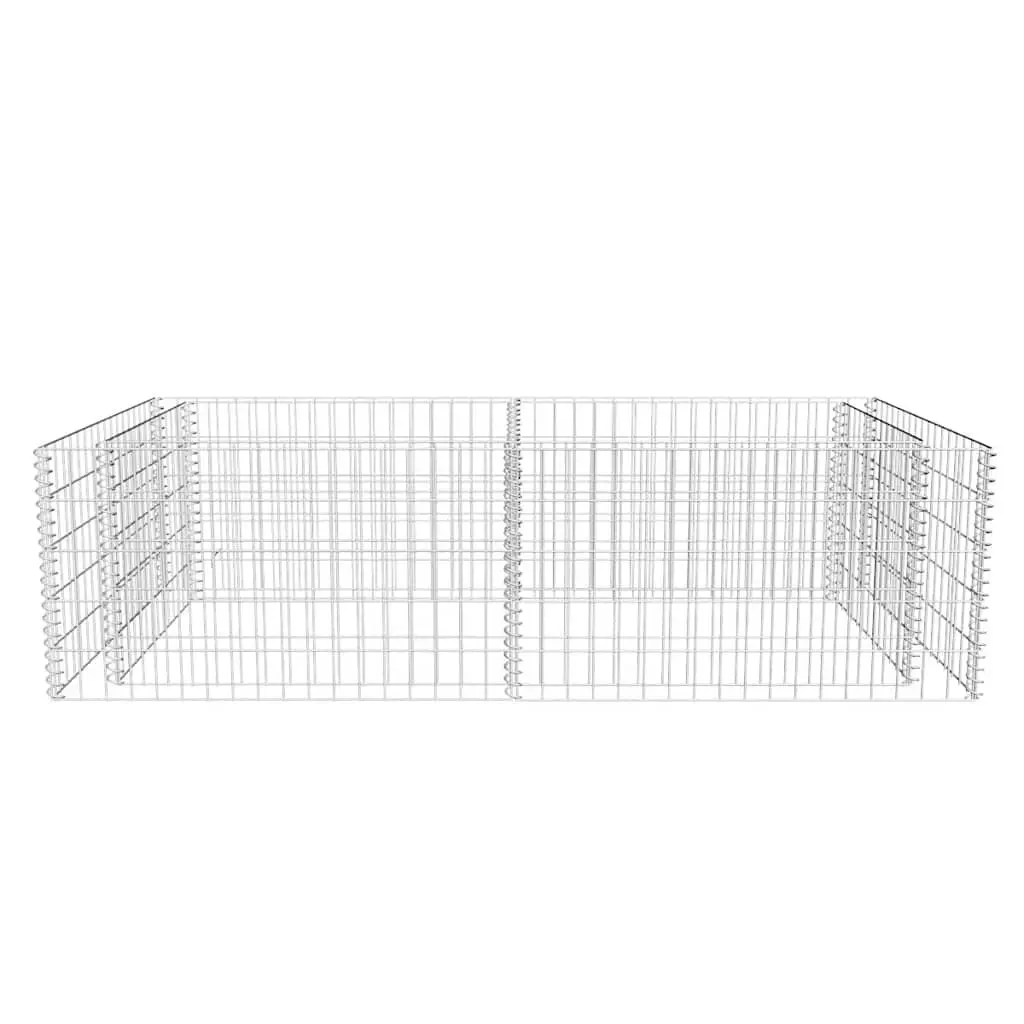 Gabion Planter Silver Garden Border Raised Bed Flower Patio Outdoor Fence Panel