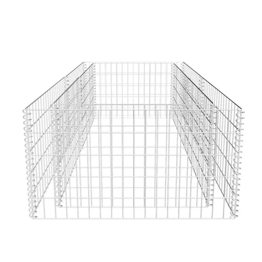 Gabion Planter Silver Garden Border Raised Bed Flower Patio Outdoor Fence Panel